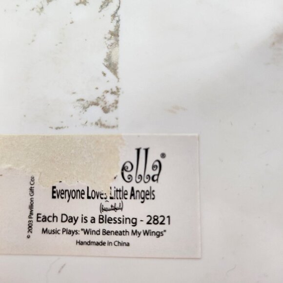 Vintage 3D Floral and Angel Ceramic Musical Jewelry Box Wind Beneath my Wings - Picture 9 of 12